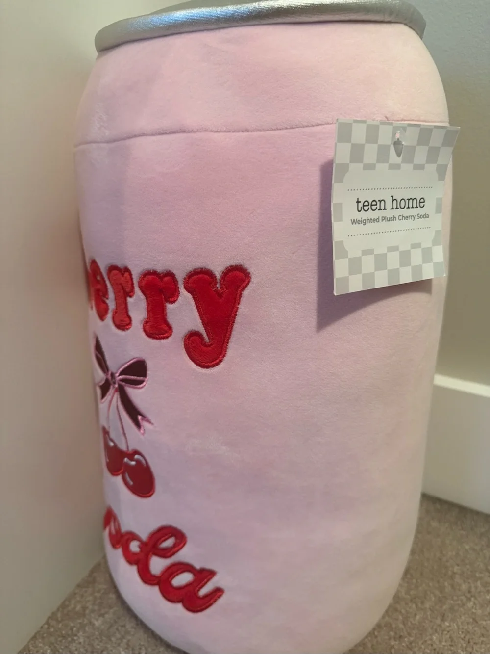 Target Teen Home Pink Cherry Soda Plush Pillow